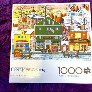 Buffalo 1000 piece jigsaw puzzle Charles Wysocki Meats Flowers Hats